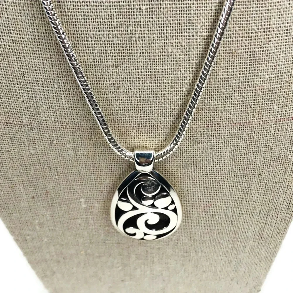 Brighton scroll necklace. Retired Silver Plated Scrollings